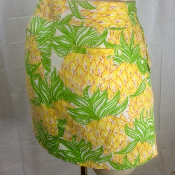 Lilly Pulitzer Skirt Sz 2 Pineapple Tropical Fruit - Picture 7 of 8